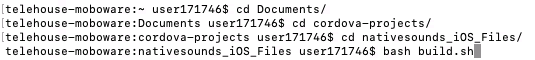 Navigate to the folder where the build script is stored and run the script